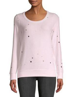 Chaser Glitter Stars Long Sleeve Top