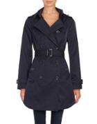 Michael Kors Belted And Hooded Trench Coat