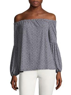 Michael Michael Kors Off-the-shoulder Graphic Top