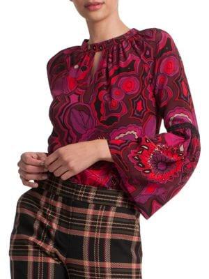 Trina Turk Casa Mexico Brinley Bell-sleeve Top