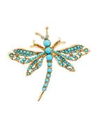 Kenneth Jay Lane Turqouise Dragonfly Brooch