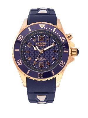 Kyboe Power Silicone And Rose Goldtone Stainless Steel Strap Watch/40mm
