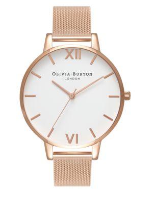 Olivia Burton Big Dial Mesh Stainless Steel & Mesh-strap Watch