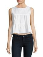 Design Lab Lord & Taylor Tiered Cotton-blend Top
