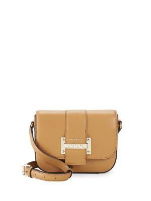 Karl Lagerfeld Paris Bianca Leather Saddle Crossbody Bag