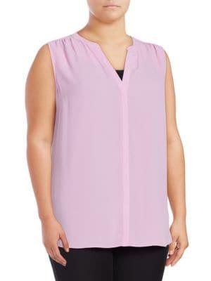 Nydj Plus Crepe Button-front Top