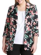 Calvin Klein Floral Roll-sleeve Open Jacket