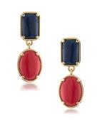1st And Gorgeous Cabochon Double-drop Earrings