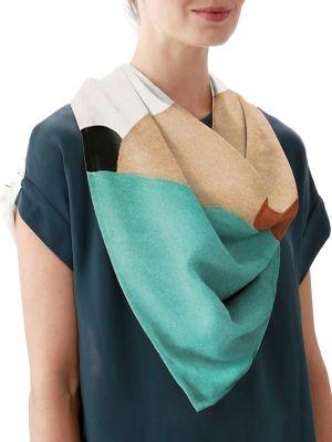 Vida Untitled Iii Silk Square Scarf