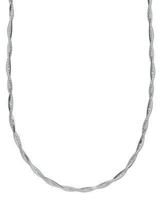 Lord & Taylor Twist Sterling Silver Chain Necklace