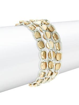 Design Lab Three-row Disc Bracelet
