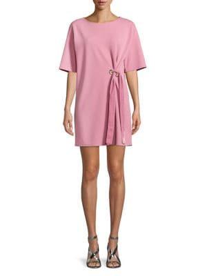 Kensie Velvet-trimmed Shift Dress