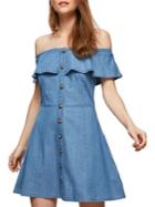 Miss Selfridge Frill Off-the-shoulder Mini Dress