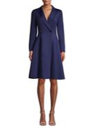 Badgley Mischka Platinum Classic A-line Scuba Coat Dress