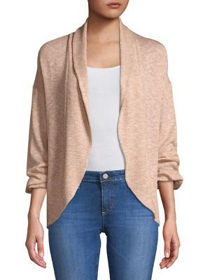 Highline Collective Sparkly Puff-sleeve Cardigan
