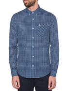 Original Penguin Checkered Dobby Long Sleeve Button-down Shirt