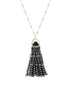 Carolee Goldtone And 6mm Freshwater Pearl Tassel Necklace