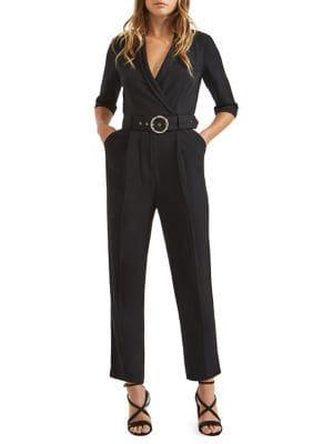 Miss Selfridge Belted Wrap Jumpsuit