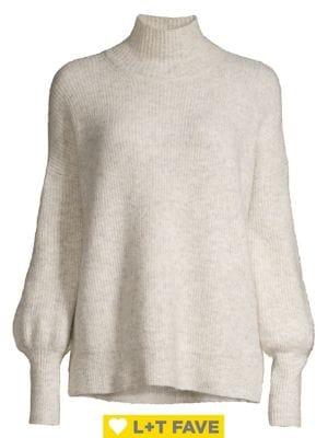 French Connection Camel Flossy Turtleneck