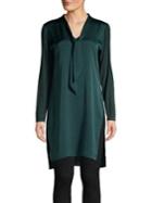 H Halston Self-tie Long-sleeve Tunic