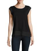Calvin Klein Solid Layered Top