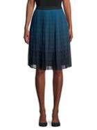 Anne Klein Pleated Ombre Skirt