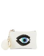 Bow And Drape Eye Embellished Mini Pouch