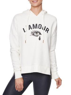 Betsey Johnson L'amour Drop-shoulder Graphic Hoodie