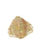 Sonatina 14k Yellow Gold, Ethiopian Opal, Yellow Sapphire & Diamond Cocktail Ring