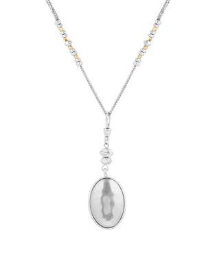 Lucky Brand Chase Crystal Reversible Pendant Necklace