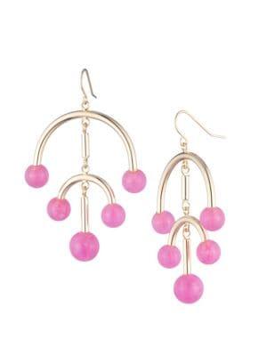 Trina By Trina Turk Retro Goldtone Minimalist Linear Drop Earrings