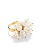 Sole Society Vintage Goldtone & Faux Pearl Shaky Ring