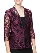 Alex Evenings Plus 2-piece Embroidered Jacket And Camisole Set