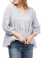 Lucky Brand Tiered Peasant Blouse