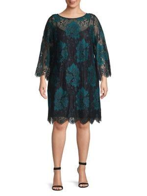 Rachel Rachel Roy Plus Plus Two-tone Lace Shift Dress