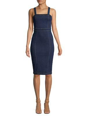 Quiz Denim Midi Sheath Dress