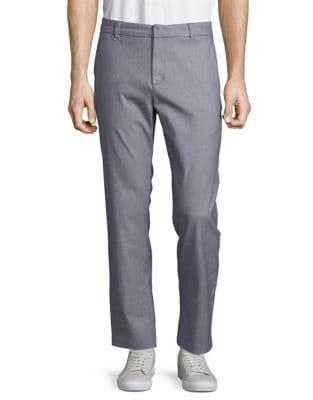 Black Brown Classic Flat-front Pants