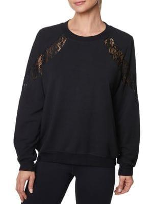 Betsey Johnson Lace Insert Sweatshirt