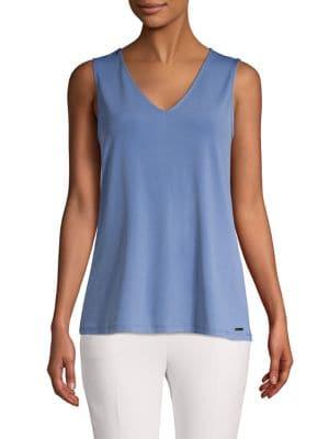 T Tahari V-neck Peri Tank
