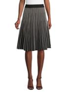 Anne Klein Striped Cotton-blend Skirt