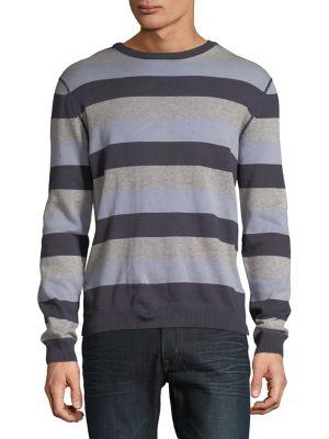 Manguun Henna Striped Crewneck Cotton Sweater