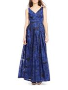 Lauren Ralph Lauren Sleeveless Floral-print Gown