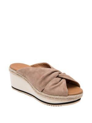 Andre Assous Prune Knotted Wedge Sandals