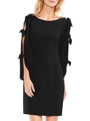 Vince Camuto Tied Bell-sleeve Crepe Ponte Dress