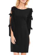 Vince Camuto Tied Bell-sleeve Crepe Ponte Dress