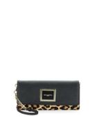 Karl Lagerfeld Paris Saffiano Leather And Calf Hair Clutch