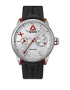 Reebok Flashline Stainless Steel And Silicone Silver Watch