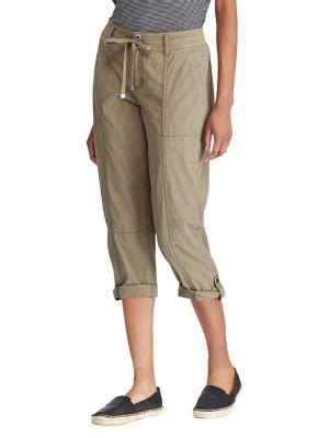 Lauren Ralph Lauren Petite Drawstring Chino Cotton Cargo Pants