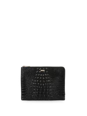 Brahmin Rory Croc-embossed Zip-around Commuter Clutch