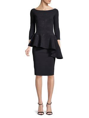 Chiara Boni La Petite Robe Peplum Bodycon Dress
